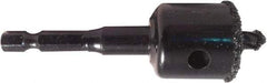 Disston - 1-1/8" Diam, 7/8" Cutting Depth, Hole Saw - Carbide Grit Saw, Continuous Edge - Benchmark Tooling