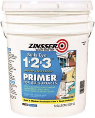 Rust-Oleum - 5 Gal White Water-Based Acrylic Enamel Primer - 450 Sq Ft Coverage, 86 gL Content, Quick Drying, Interior/Exterior - Benchmark Tooling