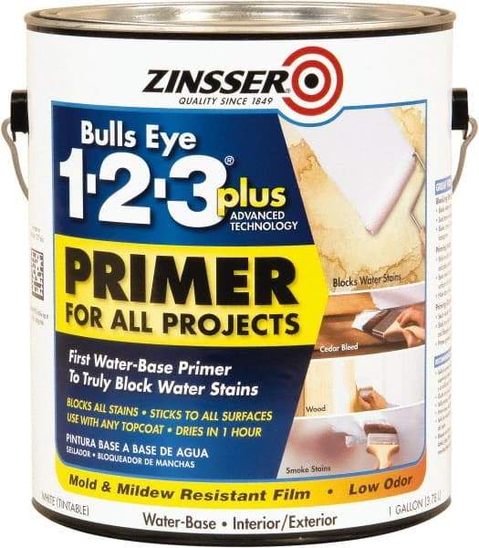 Rust-Oleum - 1 Gal White Alkyd Primer - 400 Sq Ft Coverage, 4 gL Content, Quick Drying, Interior/Exterior - Benchmark Tooling
