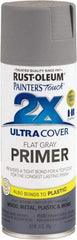 Rust-Oleum - 12 oz Gray Aerosol Primer - 10 to 12 Sq Ft Coverage, Interior/Exterior - Benchmark Tooling