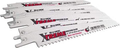 Disston - 6" Long x 7/8" Thick, Bi-Metal Reciprocating Saw Blade - Straight Profile, 6 TPI, Toothed Edge, Universal Shank - Benchmark Tooling