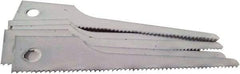 Disston - 3" Long x 1/2" Thick, Bi-Metal Reciprocating Saw Blade - Straight Profile, 18 TPI, Toothed Edge, Universal Shank - Benchmark Tooling