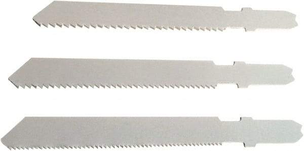 Disston - 3 Piece, 3" to 3" Long, 10-14 to 24 Teeth per Inch, Bi-Metal Jig Saw Blade Set - Toothed Edge, U-Shank - Benchmark Tooling