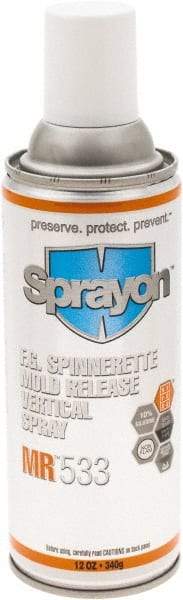 Sprayon - 12 Ounce Aerosol Can, Clear, General Purpose Mold Release - Food Grade, Silicone Composition - Benchmark Tooling