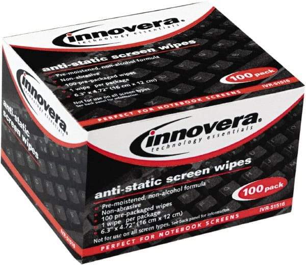 innovera - Screen Cleaning Wipes - Use with Monitor, Screen - Benchmark Tooling