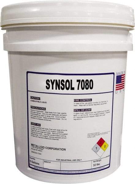 Metalloid - SynSol 7080, 5 Gal Pail Cutting Fluid - Semisynthetic - Benchmark Tooling