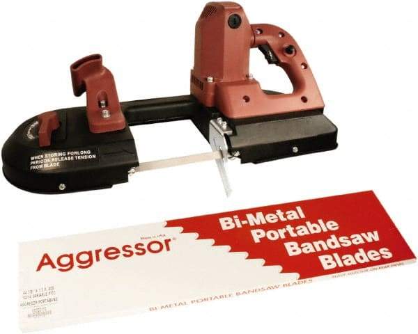 Disston - 3' 8-7/8" Long x 0.02" Thick, 24 Teeth per Inch, Portable Band Saw Blade - Bi-Metal Blade, High Speed Steel Teeth, Toothed Edge - Benchmark Tooling