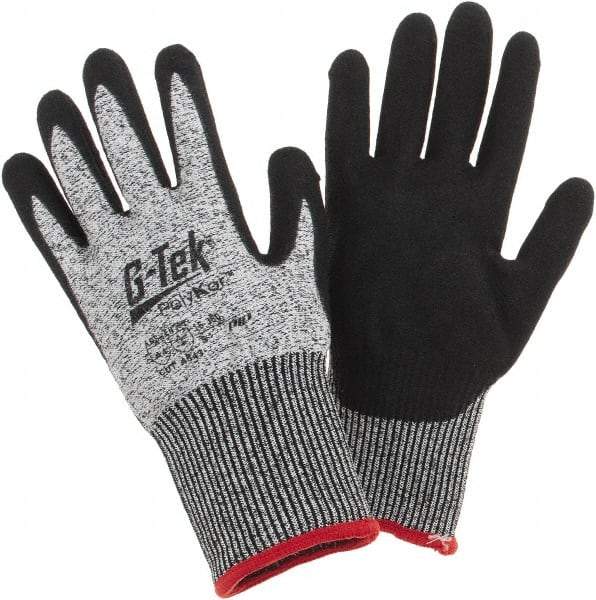 PIP - Size S, ANSI Cut Lvl A4, Cut Resistant Gloves - Palm & Fingers Coated, Salt & Pepper - Benchmark Tooling