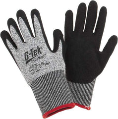 PIP - Size S, ANSI Cut Lvl A4, Cut Resistant Gloves - Palm & Fingers Coated, Salt & Pepper - Benchmark Tooling