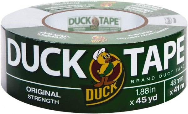 Duck - 1-7/8" x 45 Yds Gray Duct Tape - 9 mil, Rubber Adhesive, Vinyl Backing, 22 Lb/ln Tensile Strength, Series DUC - Benchmark Tooling