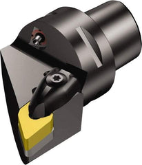 Sandvik Coromant - Left Hand Cut, Size C6, DNMG 432 Insert Compatiblity, Modular Turning & Profiling Cutting Unit Head - 45mm Ctr to Cutting Edge, 65mm Head Length, Through Coolant, Series T-Max P - Benchmark Tooling