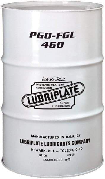 Lubriplate - 55 Gal Drum, Synthetic Gear Oil - 17°F to 443°F, 477 St Viscosity at 40°C, 83 St Viscosity at 100°C, ISO 460 - Benchmark Tooling