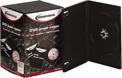 innovera - 1 Compartment, 5-3/8 Inch Wide x 1/2 Inch Deep x 7-1/2 Inch High, DVD Case - Plastic, Black - Benchmark Tooling