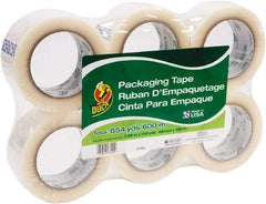 Duck - 1-7/8" x 110 Yd Clear Acrylic Adhesive Packaging Tape - Polypropylene Film Backing, 1.9 mil Thick, 25 Lb Tensile Strength, Series DUC - Benchmark Tooling