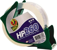 Duck - 1-7/8" x 60 Yd Clear Acrylic Adhesive Packaging Tape - Polypropylene Film Backing, 3.1 mil Thick, 35 Lb Tensile Strength, Series DUC - Benchmark Tooling