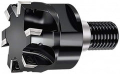 Walter - 24.99mm Cut Diam, 6.5mm Max Depth of Cut, 35mm OAL, Indexable Square Shoulder End Mill - SD..09T3.. Inserts, T22 Modular Connection, 90° Lead Angle, Through Coolant, Series M4132 - Benchmark Tooling