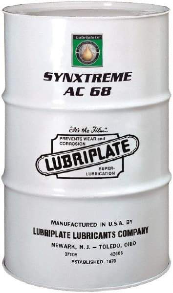 Lubriplate - 55 Gal Drum, ISO 68, SAE 20, Air Compressor Oil - 30°F to 430°, 66 Viscosity (cSt) at 40°C, 9 Viscosity (cSt) at 100°C - Benchmark Tooling