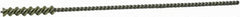 Weiler - 3/16" Diam Helical Nylon Tube Brush - Single Spiral, 0.012" Filament Diam, 1" Brush Length, 5" OAL, 0.087" Diam Galvanized Steel Shank - Benchmark Tooling