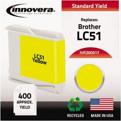 innovera - Yellow Ink Cartridge - Use with Brother DCP-130C, 330C, 350C, Fax 1360, 1860C, 1960C, 2480C, 2580C, MFC-230C, 240C, 440CN, 465CN, 665CW, 685CW, 845CW, 885CW, 3360C, 5460CN, 5860CN - Benchmark Tooling