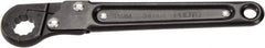 Proto - 14mm, Black Finish, Ratcheting Flare Nut Wrench - 12 Points, 7-1/4" OAL, Steel, Single End Head - Benchmark Tooling