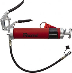 Proto - 3,600 Max psi, Flexible Pistol Grease Gun - 14 oz (Cartridge) & 16 oz (Bulk) Capacity, 3-Way, Bulk, Cartridge & Filler Pump - Benchmark Tooling