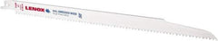 Lenox - 12" Long x 3/4" Thick, Bi-Metal Reciprocating Saw Blade - Straight Profile, 6 TPI, Toothed Edge - Benchmark Tooling