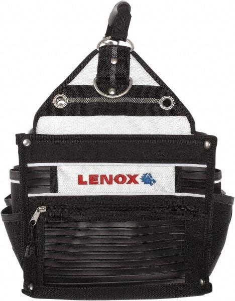 Lenox - 33 Pocket Black Ballistic Nylon Tool Tote - 10" Wide x 10" Deep x 12" High - Benchmark Tooling