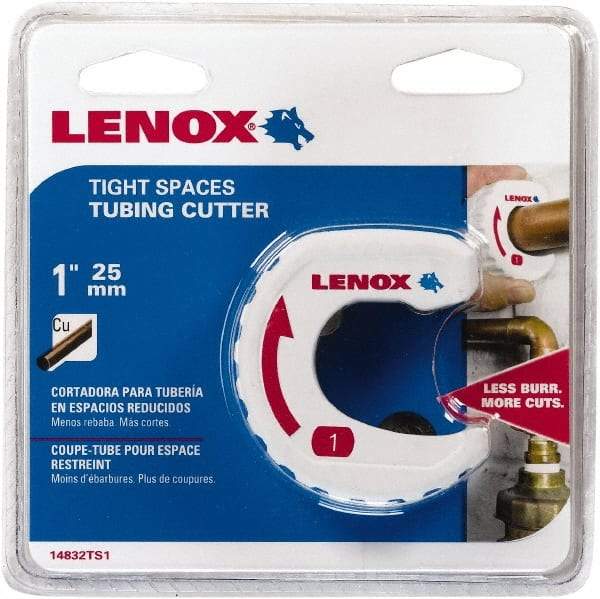 Lenox - 1" Pipe Capacity, Tube Cutter - Cuts Copper - Benchmark Tooling