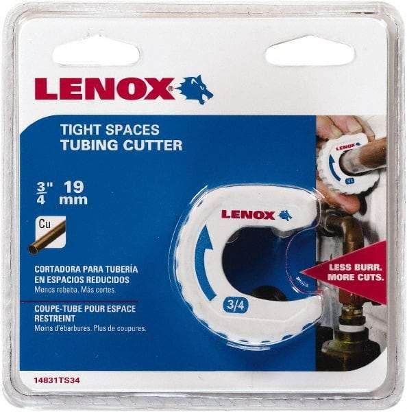 Lenox - 3/4" Pipe Capacity, Tube Cutter - Cuts Copper - Benchmark Tooling