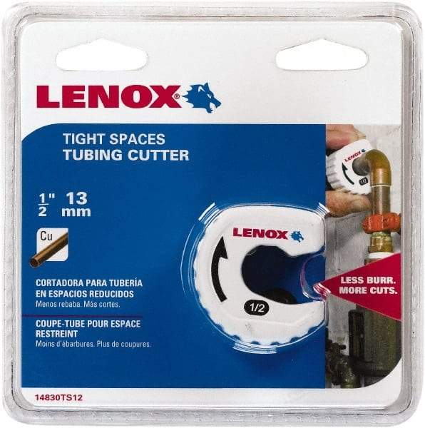 Lenox - 1/2" Pipe Capacity, Tube Cutter - Cuts Copper - Benchmark Tooling