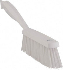 Vikan - 14" OAL, Polyester Staple Set Bench Brush - 2" Bristle Length, 6-3/8" Long Head, White - Benchmark Tooling