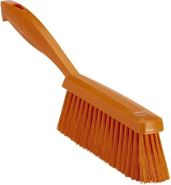 Vikan - 14" OAL, Polyester Staple Set Bench Brush - 2" Bristle Length, 6-3/8" Long Head, Orange - Benchmark Tooling