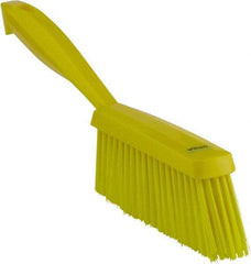 Vikan - 14" OAL, Polyester Staple Set Bench Brush - 2" Bristle Length, 6-3/8" Long Head, Yellow - Benchmark Tooling