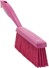 Vikan - 14" OAL, Polyester Staple Set Bench Brush - 2" Bristle Length, 6-3/8" Long Head, Pink - Benchmark Tooling