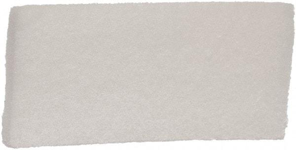 Remco - 10" Long x 4-1/2" Wide x 1-1/8" Thick Scouring Pad - Light-Duty, White - Benchmark Tooling