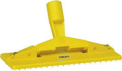Vikan - 9" Long x 3-3/4" Wide Scouring Pad Holder - Yellow - Benchmark Tooling