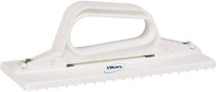 Vikan - 9" Long x 3-3/4" Wide Scouring Pad Holder - White - Benchmark Tooling