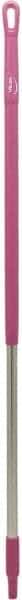 Vikan - 51 x 1-1/4" Aluminum Squeegee Handle - European Threaded Connection, Pink - Benchmark Tooling