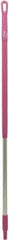 Vikan - 51 x 1-1/4" Aluminum Squeegee Handle - European Threaded Connection, Pink - Benchmark Tooling