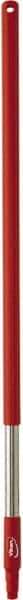 Vikan - 59 x 1-1/4" Fiberglass Squeegee Handle - European Threaded Connection, Red - Benchmark Tooling