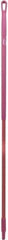 Vikan - 59 x 1-1/4" Fiberglass Squeegee Handle - European Threaded Connection, Pink - Benchmark Tooling