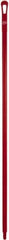 Vikan - 59 x 1-1/4" Polypropylene Squeegee Handle - European Threaded Connection, Red - Benchmark Tooling