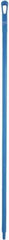 Vikan - 59 x 1-1/4" Polypropylene Squeegee Handle - European Threaded Connection, Blue - Benchmark Tooling