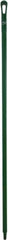 Vikan - 59 x 1-1/4" Polypropylene Squeegee Handle - European Threaded Connection, Green - Benchmark Tooling