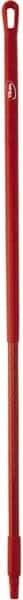 Vikan - 51 x 1-1/4" Fiberglass Squeegee Handle - European Threaded Connection, Red - Benchmark Tooling