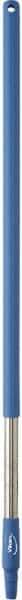 Vikan - 39-1/2 x 1-1/4" Stainless Steel Squeegee Handle - European Threaded Connection, Blue - Benchmark Tooling