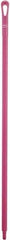 Vikan - 51 x 1-1/4" Polypropylene Squeegee Handle - European Threaded Connection, Pink - Benchmark Tooling