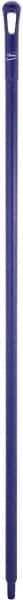 Vikan - 59 x 1-1/4" Polypropylene Squeegee Handle - European Threaded Connection, Purple - Benchmark Tooling