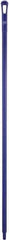 Vikan - 59 x 1-1/4" Polypropylene Squeegee Handle - European Threaded Connection, Purple - Benchmark Tooling