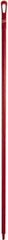 Vikan - 67 x 1-19/64" Polypropylene Squeegee Handle - European Threaded Connection, Red - Benchmark Tooling